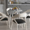 Круглий стіл OPTIMA 4 ніжки конусні Ferrum-decor 750x670x670 Білий метал ДСП Бетон 16 мм (FRD-107461)