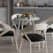 Круглий стіл OPTIMA 4 ніжки конусні Ferrum-decor 750x670x670 Білий метал ДСП Кашемір 16 мм (FRD-107571)