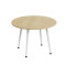 Журнальний круглий стіл OPTIMA 2 ніжки конусні Ferrum-decor 450x670x670 Білий метал ДСП Дуб Кремона Торро 16 мм (FRD-107551)