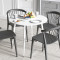 Круглий стіл OPTIMA 5 ніжки конусні Ferrum-decor 750x900x900 Білий метал ДСП Бетон 16 мм (FRD-107491)