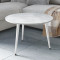 Журнальний круглий стіл OPTIMA 1 ніжки конусні Ferrum-decor 450x670x670 Білий метал ДСП Бетон 16 мм (FRD-107471)