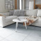 Журнальний круглий стіл OPTIMA 1 ніжки конусні Ferrum-decor 450x670x670 Білий метал ДСП Бетон 16 мм (FRD-107471)