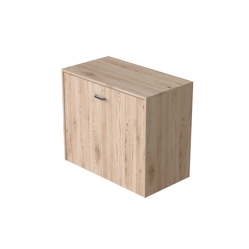 Ліжко трансформер тумба ASCET 2 Ferrum-decor 650x2000x700 Чорний метал ДСП Дуб Сан-Марино 16 мм (FRD-107331)