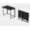 Стіл-трансформер розкладний Слай Ferrum-decor 75x100x60 Чорний метал ДСП Каштан Арвадонна 16 мм (FRD-107821)