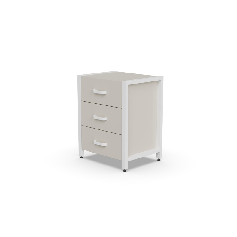 Тумба універсальна Ferrum-decor Вів'єн 3 50x41x40 білий ДСП Кашемір 16 мм (FRD-107751)