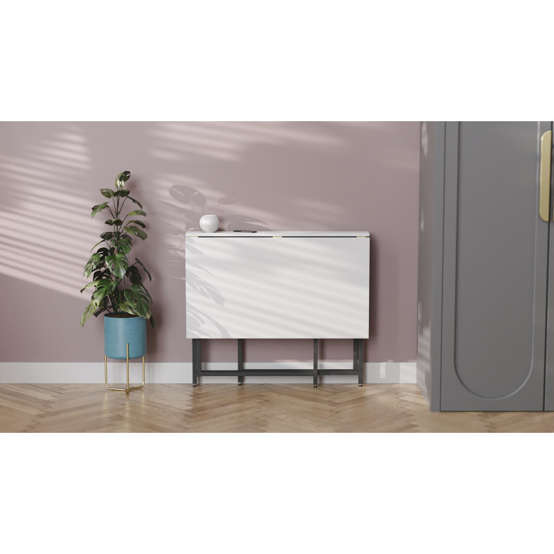 Стіл-трансформер книжка Вуді Ferrum-decor 75x130x90 Чорний метал ДСП (FRD-107341)