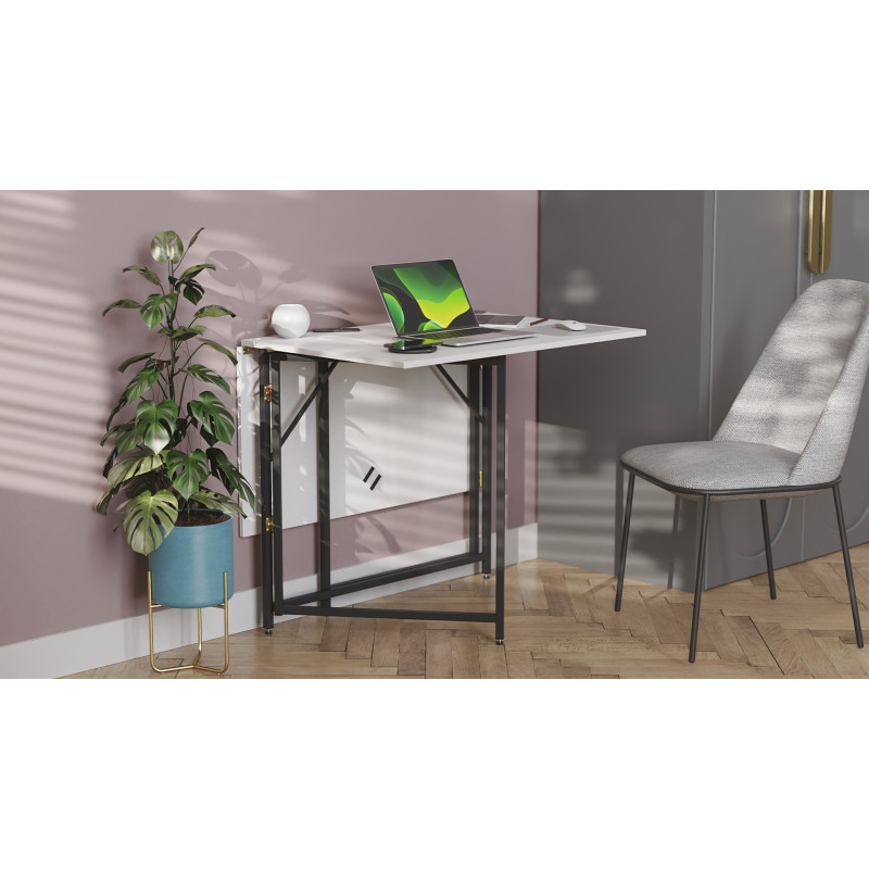 Стіл-трансформер книжка Вуді Ferrum-decor 75x130x90 Чорний метал ДСП (FRD-107341)