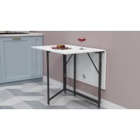 Стіл-трансформер книжка Вуді Ferrum-decor 75x130x90 Чорний метал ДСП (FRD-107341)