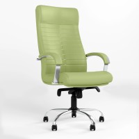 Крісло офісне поворотне Новий Стиль ORION STEEL CHROME (COMFORT) ECO-45 (Фісташковий) (NWS-126598)