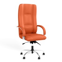 Кресло офисное поворотное Новый Стиль STAR STEEL CHROME ANYFIX CHR68 ECO-72 (Оранжевый) (NWS-126808)