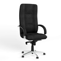 Крісло офісне поворотне Новий Стиль STAR STEEL CHROME Micro-A (Чорний) (NWS-126818)