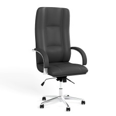 Крісло офісне поворотне Новий Стиль STAR STEEL CHROME TILT AL68 ECO-30 (Чорний) (NWS-126768)