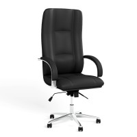 Кресло офисное поворотное Новый Стиль STAR STEEL CHROME TILT AL68 LE-A (Черный) (NWS-126828)