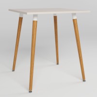 Обідній стіл Новий Стиль MODERN WOOD BEIGE (19) 700х700 WHITE/Бук ЛАК 1.007 (NWS-131447)