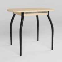 Обеденный стол Новый Стиль TALIO EXT BLACK (25) 900/1220х600 Береза ​​полярная (NWS-131747)