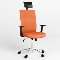 Крісло офісне поворотне Новий Стиль AIR R NET HR LUM CHROME SL CHR64 ZT-02 (Помаранчевий) (NWS-125160)