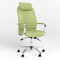 Крісло керівника з підголівником Новий Стиль BRUNO HR (COMFORT+АNYFIX) ECO-45 (Фісташковий) (NWS-125340)