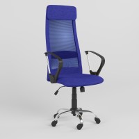 Крісло офісне поворотне Новий Стиль FRANK GTP TILT CHR68 P OH-3 C-6 (Синій) (NWS-123660)