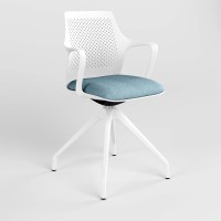 Кресло офисное поворотное Новый Стиль GEMINA WHITE SWG PL68W-4S CSE-20 (Голубой) (NWS-132519)