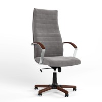 Кресло офисное поворотное Новый Стиль IRIS WOOD LB TILT EX4 SORO-93 (Серый) (NWS-126362)