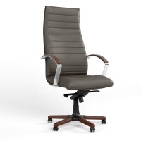 Крісло офісне поворотне Новий Стиль IRIS WOOD MPD EX4 ECO-70 (Сірий) (NWS-126342)