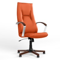 Крісло офісне поворотне Новий Стиль KING WOOD TILT EX4 ECO-72 (Помаранчевий) (NWS-126452)