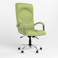 Крісло офісне поворотне Новий Стиль GERMES STEEL CHROME (COMFORT+ANYFIX) ECO-45 (Фісташковий) (NWS-126063)