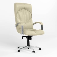 Крісло офісне поворотне Новий Стиль GERMES STEEL CHROME ECO-07 (Світло-бежевий) (NWS-126033)