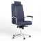 Крісло офісне поворотне Новий Стиль GRAND HR STEEL CHROME MPD AL68 ECO-22 (Синій) (NWS-126223)