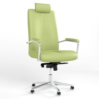 Крісло офісне поворотне Новий Стиль GRAND HR STEEL CHROME MPD AL68 ECO-45 (Фісташковий) (NWS-126233)