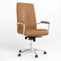 Крісло офісне поворотне Новий Стиль GRAND STEEL CHROME MPD AL68 ECO-13 (Коричневий) (NWS-126153)