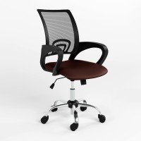 Крісло офісне поворотне Новий Стиль NETWORK GTP CHROME P OH-5 V-3 (Коричневий) (NWS-124383)