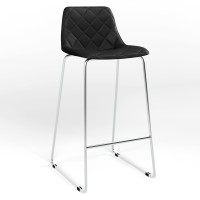Барный стул Новый Стиль ALIYA HOKER CFS CHROME (BOX) ECO-30 (Черный) (NWS-121076)