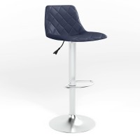 Барный стул Новый Стиль ALIYA HOKER CHROME (BOX-1) ECO-22 (Синий) (NWS-121086)