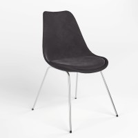 Стул обеденный Новый Стиль ASTI 4AL SOFT CHROME (BOX-1) PUMA-16 (Черный) (NWS-127370)