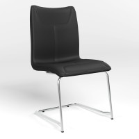 Стул офисный Новый Стиль DESILVA CHROME (BOX-2) ECO-30 (Черный) (NWS-127420)