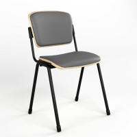 Стілець офісний Новий Стиль ERA WOOD BLACK PLUS V-2 (Сірий) M (NWS-127510)
