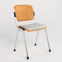 Стілець офісний Новий Стиль ERA WOOD CHROME PLUS COMBI LINK V-1 (Білий) M (NWS-127550)