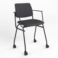 Стул офисный Новый Стиль ISIT ARM BLACK RMH (BOX-2) C-38 (Антрацит) (NWS-128030)