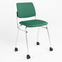 Стілець офісний Новий Стиль ISIT CHROME RMH (BOX-2) V-20 (Бірюзовий) (NWS-128230)