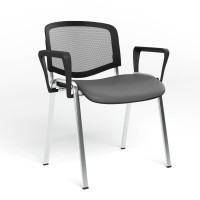 Стул офисный ISO NET ARM CHROME OH-14 V-2 (Серый) M (NWS-127810)