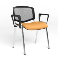 Стул офисный ISO NET ARM CHROME OH-5 V-17 (Бежевый) M (NWS-127800)