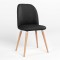 Стул на раме MILANA WOOD ALU (BOX-1) LN ECO-30 (Черный) (NWS-128850)
