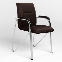 Стул для посетителей Новый Стиль SAMBA(S) (BOX-1) ECO-31 (Темно-коричневый) (NWS-129210)
