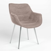 Обеденный стул Новый Стиль VENSAN HN CHROME (BOX) PUMA-09 (Бледно-розовый) (NWS-129610)