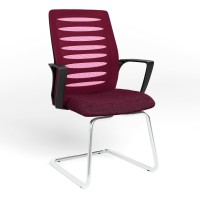 Конференц-крісло Новий Стиль WEBSTAR CF CHROME-BLACK OH-4 C-29 (Вишневий) (NWS-129910)