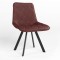 Стул на раме NICOLE 4L BLACK (BOX-1) SQR ECO-28 (Бордовый) (NWS-121792)