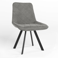 Обеденный стул Новый Стиль NICOLE 4L BLACK (BOX-1) SQR PUMA-03 (Светло-серый) (NWS-121802)