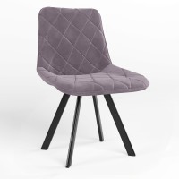 Обеденный стул Новый Стиль NICOLE 4L BLACK (BOX-1) SQR SORO-65 (Фиолетовый) (NWS-121812)