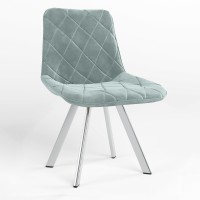Обідній стілець Новий Стиль NICOLE 4L CHROME (BOX-1) SQR SORO-34 (Ментол) (NWS-121832)
